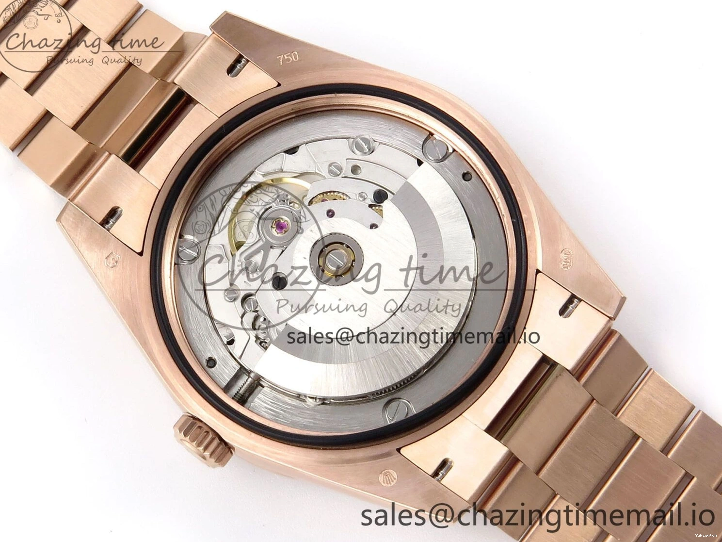 President Markers 228235 Edition Dial on Best Date Blue Bracelet Day VR2836 Diamonds Bezel QF Crystal 40 RG 1:1 0520